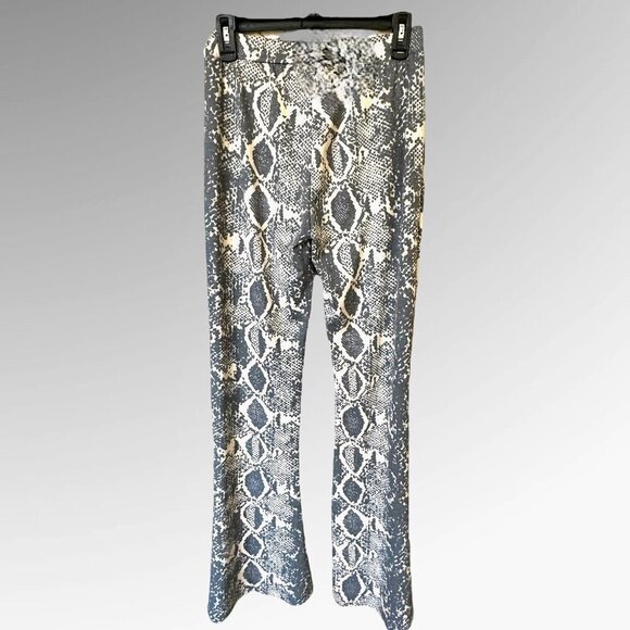 Lucky&Blessed Womens Snake Print Flared Pants  Size S - Picture 1 of 4